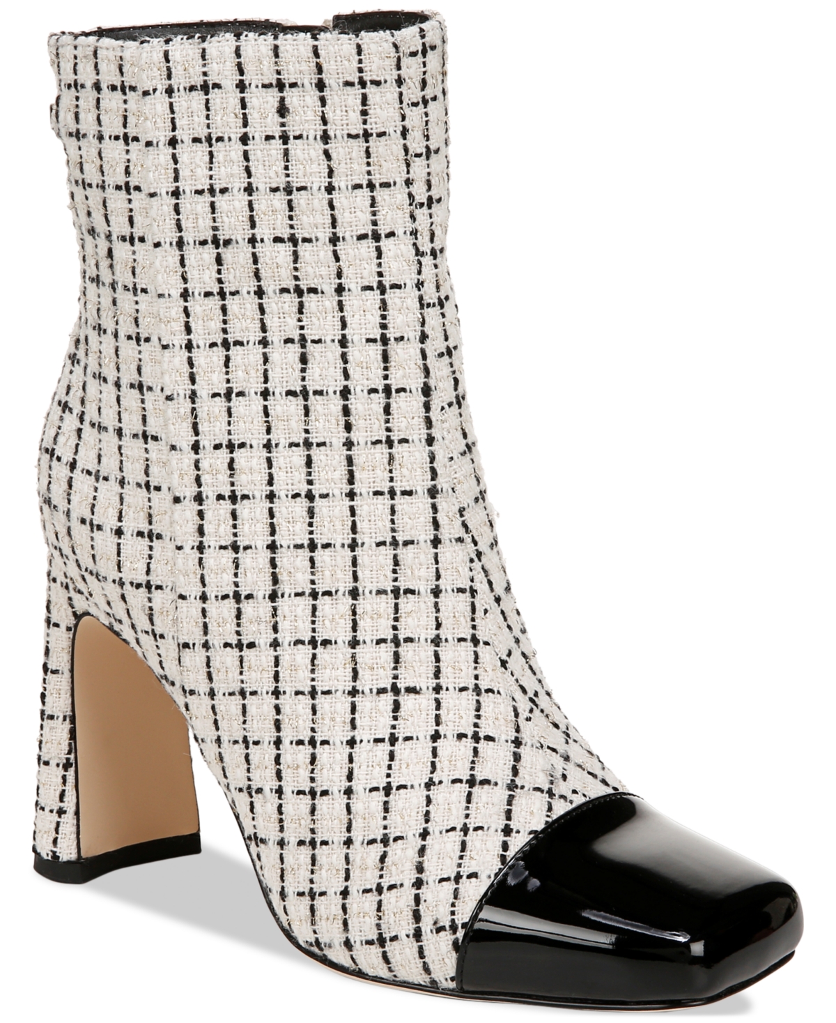 Easton Cap-Toe Dress Booties - Black Tweed