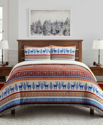 CLOSEOUT! Noelle Sherpa 3-Pc. Comforter Set, King