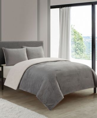 Milonega Sherpa 3-Pc. Comforter Set, Queen
