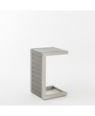 Streamdale Modern C-Shaped Patio Table In Grey