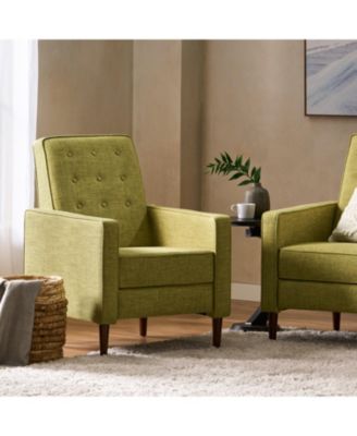 Mid-Century Modern Button-Tufted Upholstered Recliner