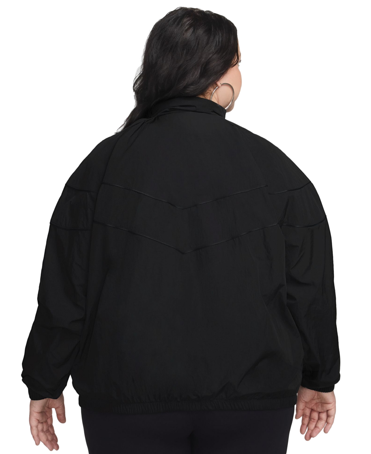 Nike Plus Size Windrunner Loose Uv Woven Full-Zip Jacket -white