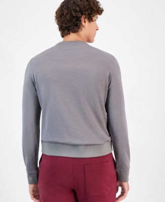 Men's Long Sleeve Crewneck Linear Logo Sweatshirt