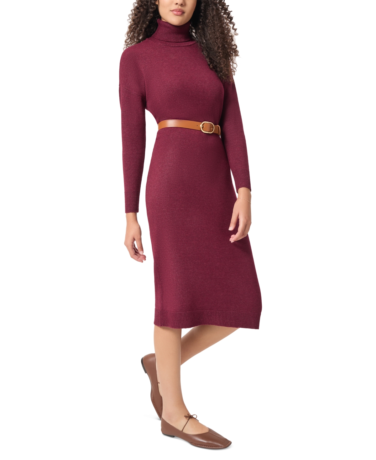 JONES NEW YORK PETITE TURTLENECK SWEATER DRESS 