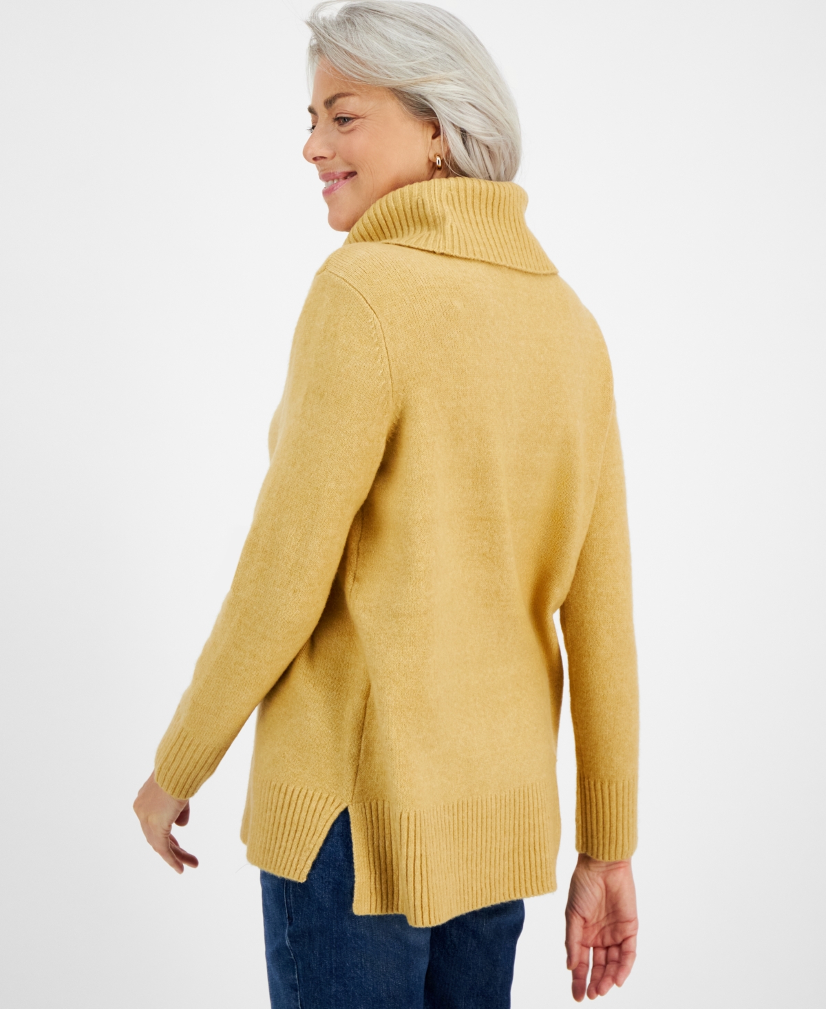Style & Co Women's Rib-Knit Turtleneck Long-Sleeve Sweater, Created for Macy's