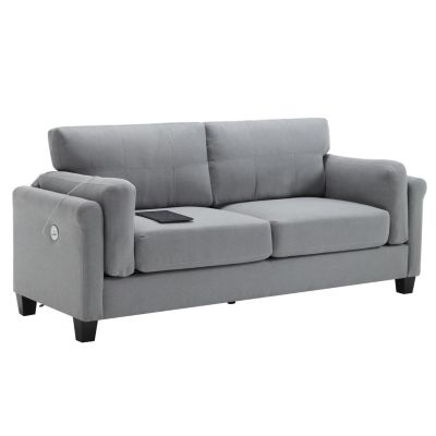 79" Modern Sofa with Built-in USB & Type-C Ports