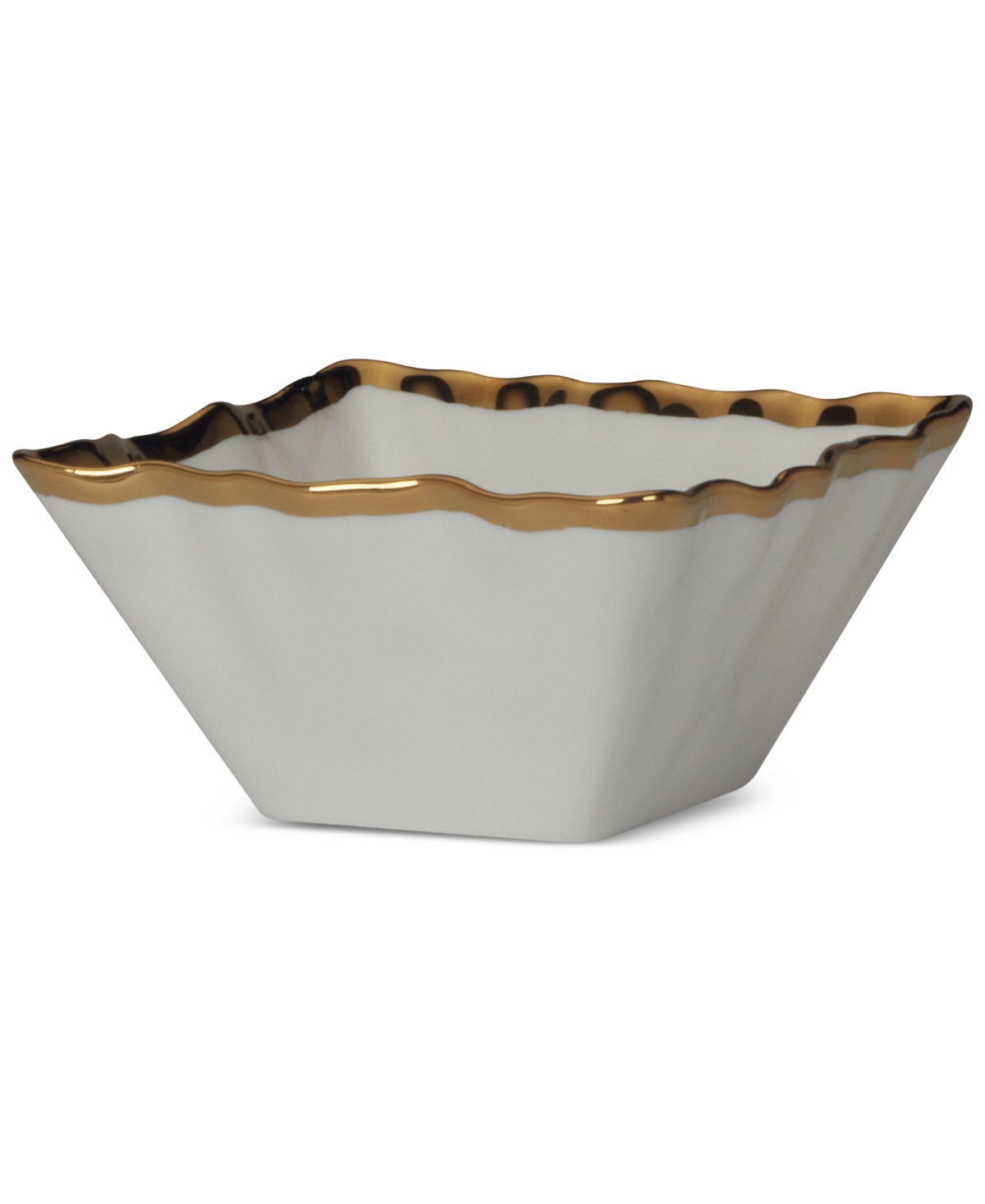 Certified International Regency Set Of 4 Square Snack Bowls In Silver