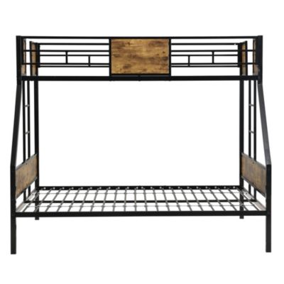 Twin Over Full Metal Bunk Bed with Storage