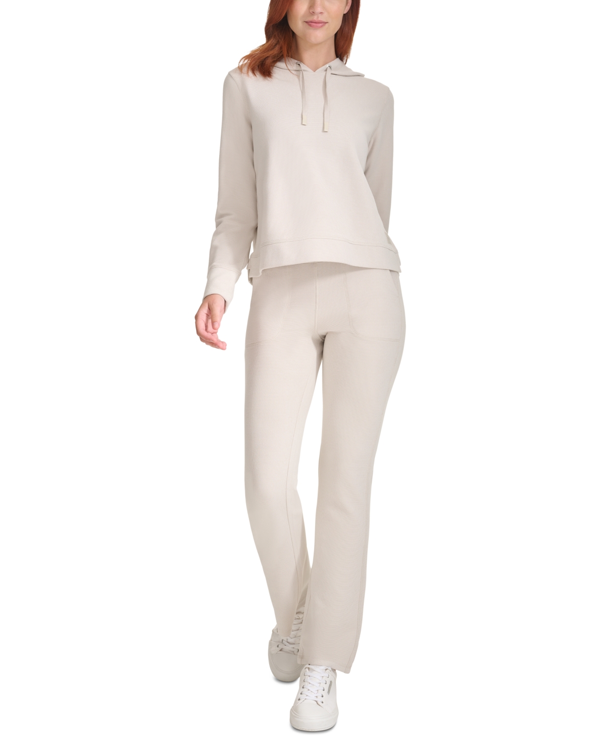 Calvin Klein Performance Women's Waffle-Knit Pullover Hoodie