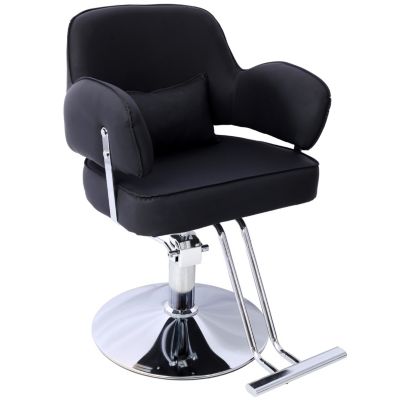 Streamdale Hydraulic Barber Chair with Wide Seat and Stainless Steel Footrest