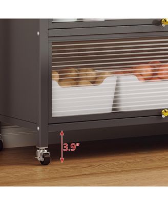 Kitchen Storage Cabinet Bakers Rack, Microwave Shelf, Organizer