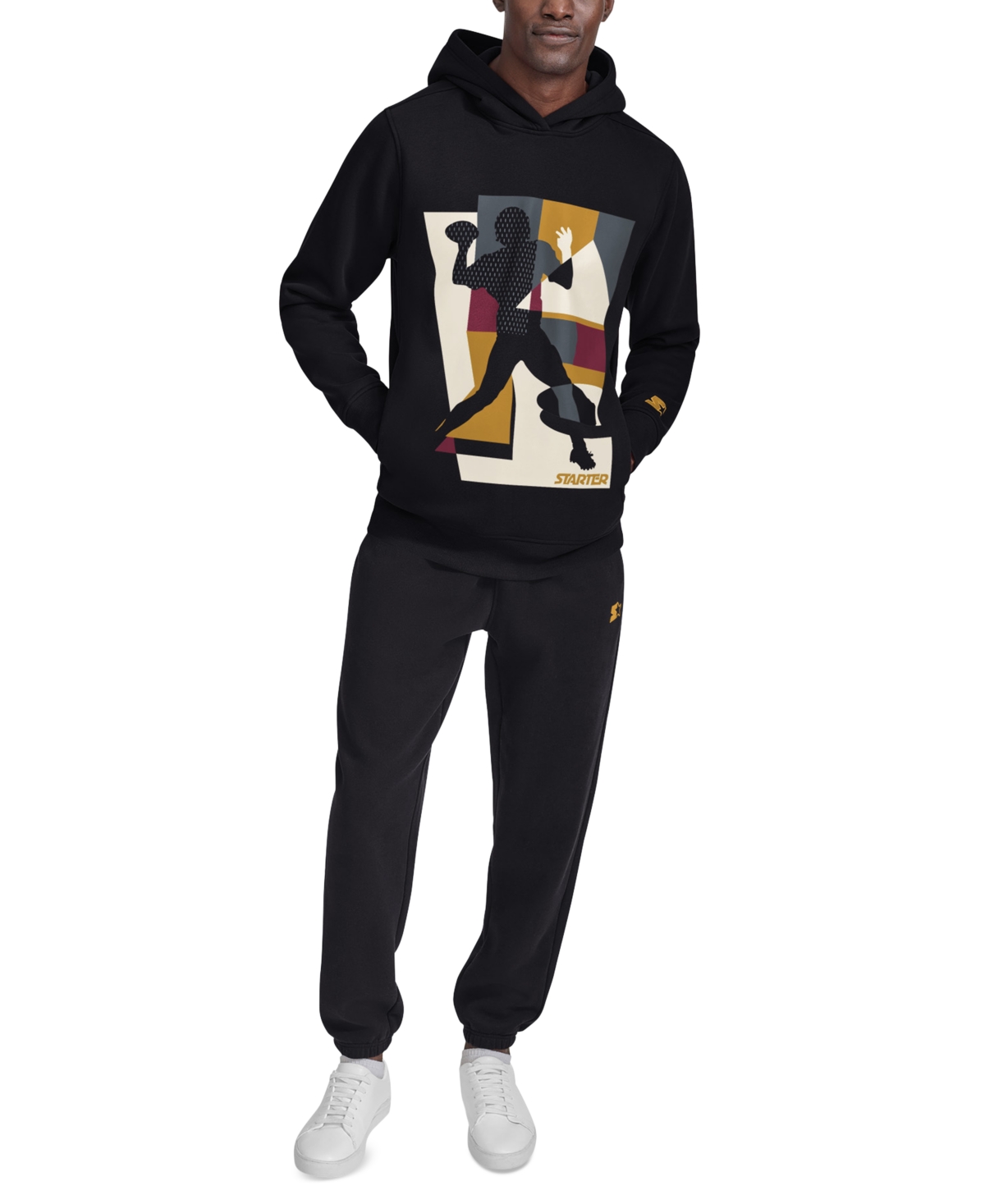 Starter Men's Gabe Fleece Football Graphic Hoodie