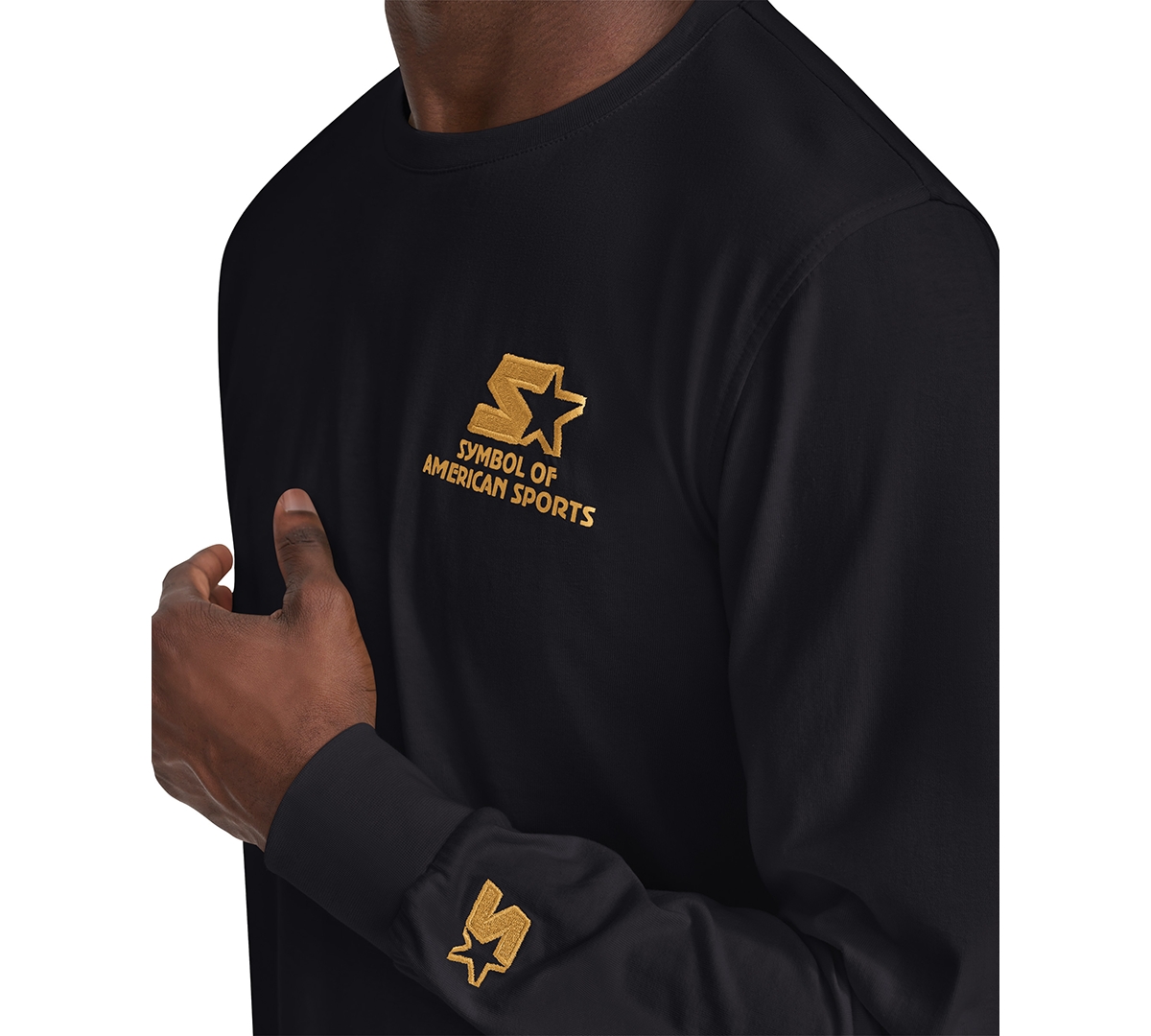 Starter Men's Long-Sleeve back Graphic T-Shirt