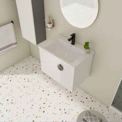 Vanity with Ceramic Sink and Soft-Close Doors