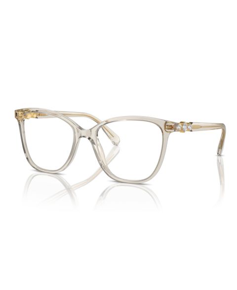 Женские очки Swarovski Woman Square Plastic SK2020 Eyeglasses, цвет: Прозрачный бежевый