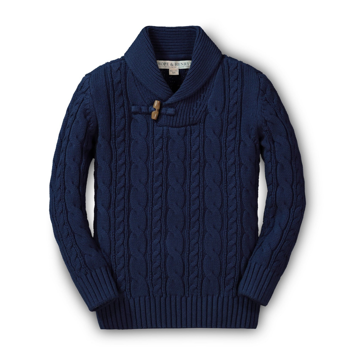 Hope & Henry Baby Boys Shawl Collar Sweater