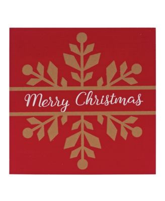 Charming Snowflake Sentiment Signs Set of 6 Winter Decor Accents