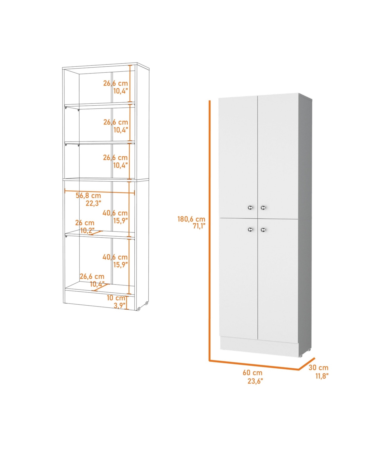 Fm Furniture Cameron Pantry Cabinet
