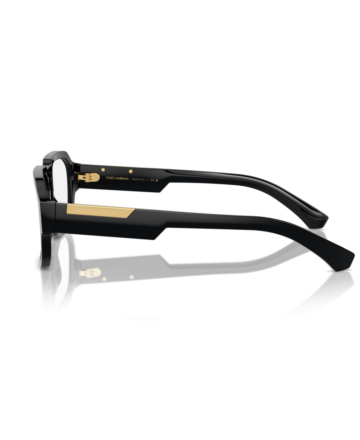 Мужские очки Dolce&Gabbana Man Pilot/Aviator Plastic DG3389 Eyeglasses, цвет: Чёрный — фото 4