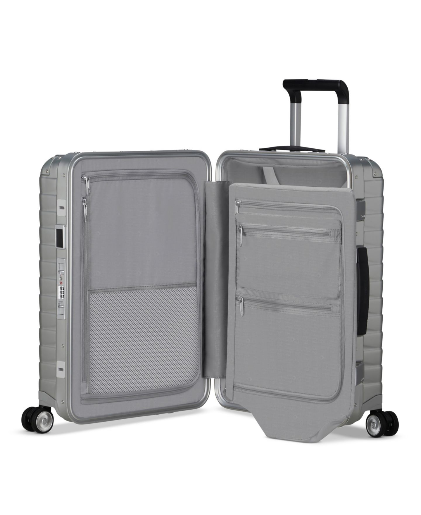 Чемодан Samsonite Proxis Aluminum Carry on Spinner, цвет: Серебристый — фото 7