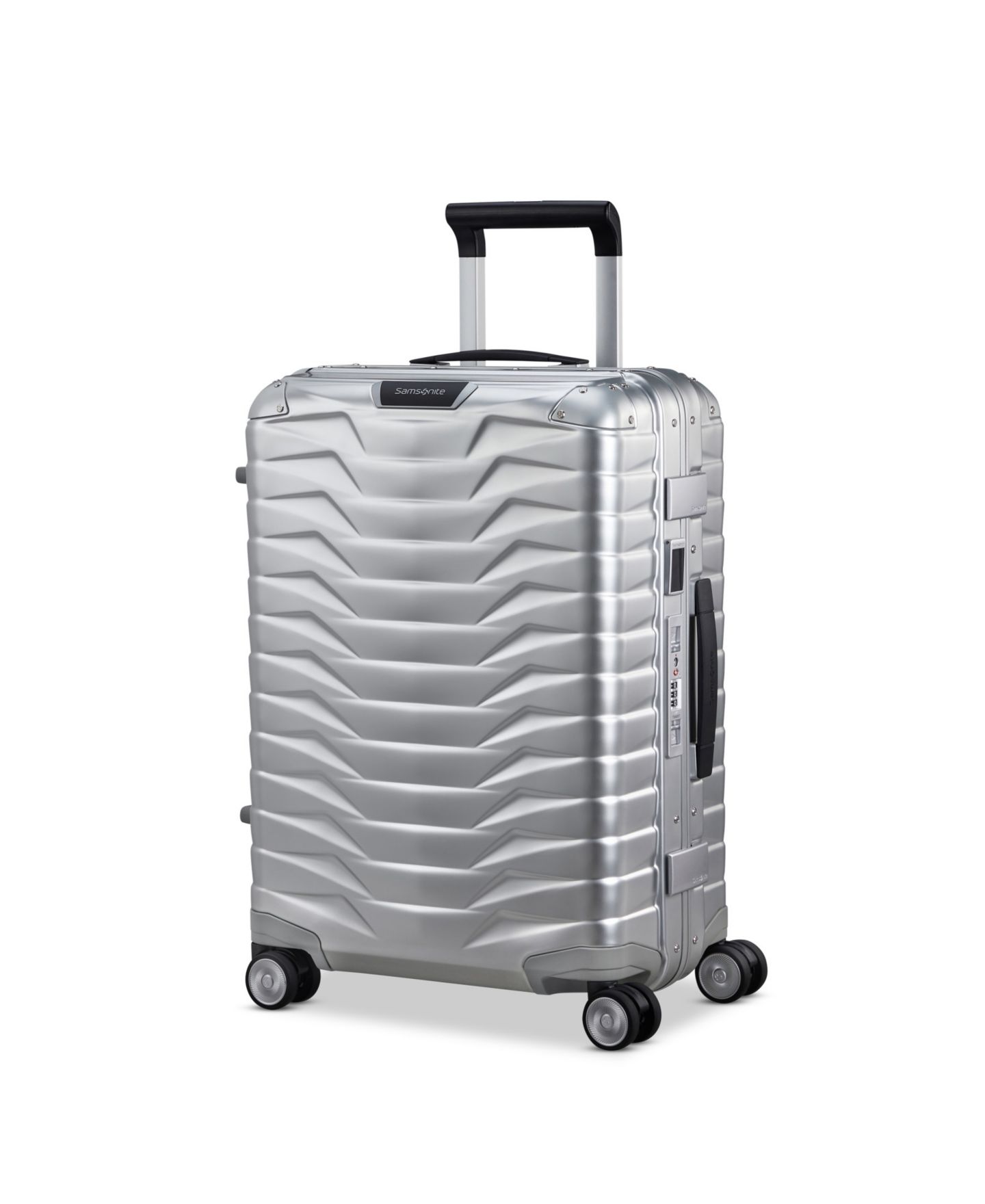 Чемодан Samsonite Proxis Aluminum Carry on Spinner, цвет: Серебристый — фото 1