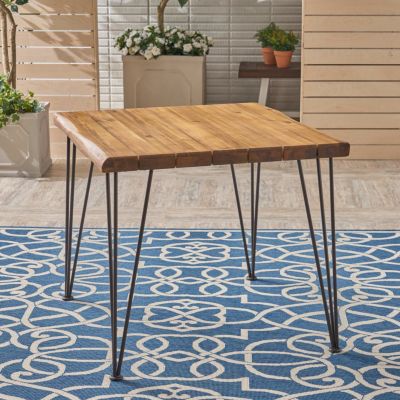 Streamdale Zion Industrial Acacia Wood & Metal Dining Table