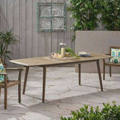  Expandable Acacia Wood Dining Table For Outdoor Gatherings