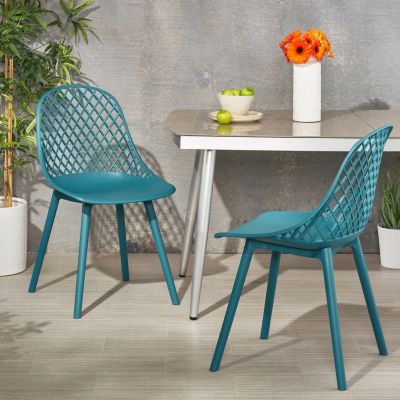 Streamdale Lily Modern Outdoor Dining Chair With Diamond Mesh