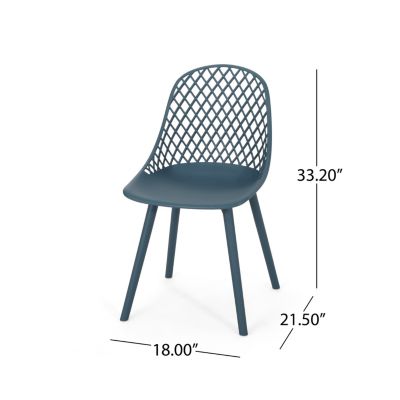 Streamdale Lily Modern Outdoor Dining Chair With Diamond Mesh