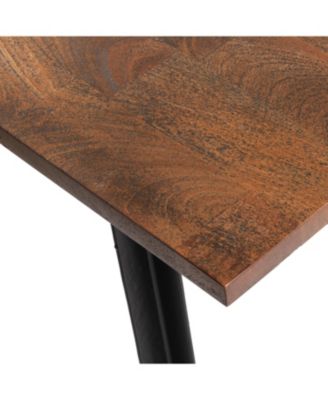 Streamdale Modern Industrial Dining Bench Black + Country Brown