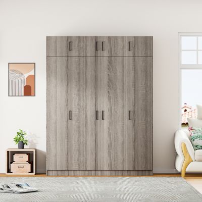 Streamdale  4-Door  Wardrobe  Drawer & Cabinet Storage Freestanding Bedroom Closet