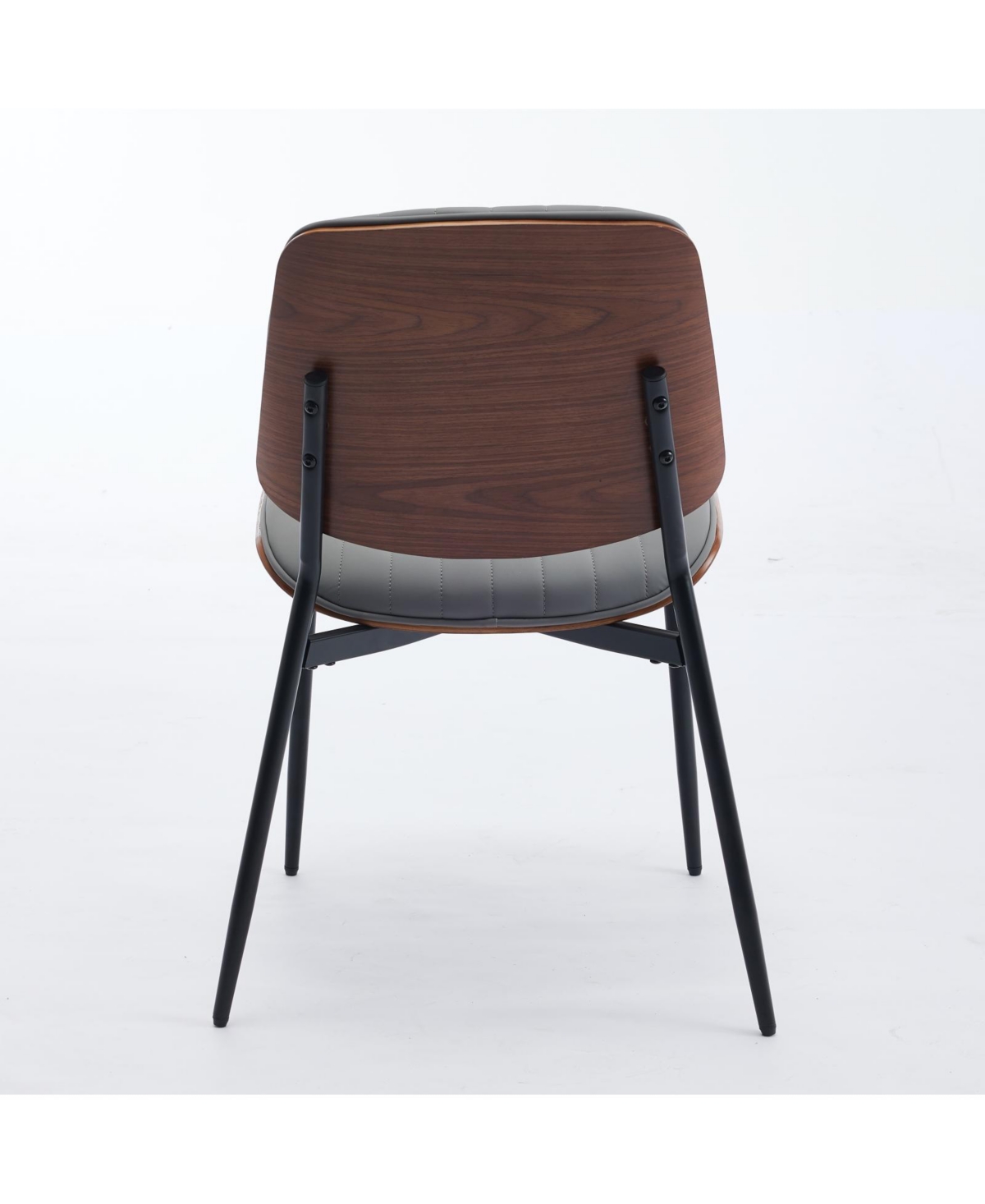 Streamdale Furniture Walnut Bentwood Dining Chair with Curved Backrest (Set Of 2)