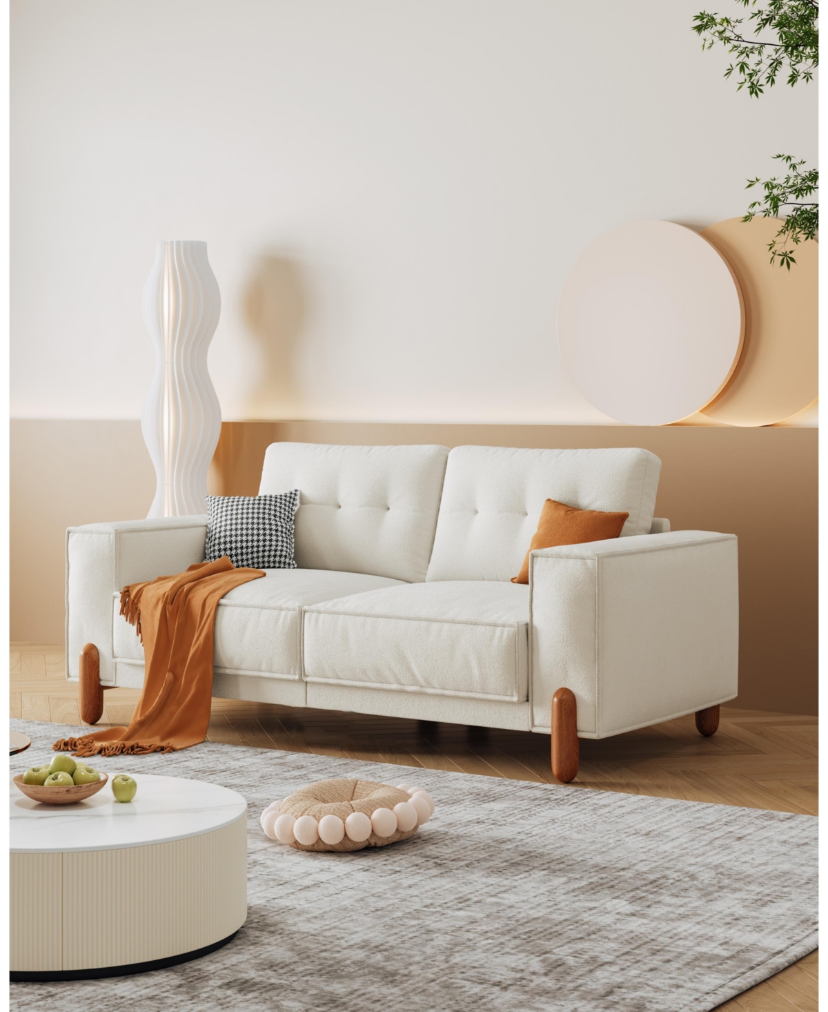 Streamdale Furniture Modern Chenille Sofa: Comfort and Style for Small Spaces