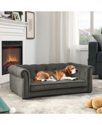 Streamdale Elevated Dog Sofa Bed for Medium & Large Dogs, Dark Grey