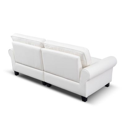 Streamdale 75.6" Pet-Friendly Leather Loveseat with Removable Cushions