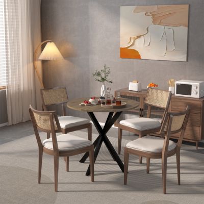 Streamdale Modern Industrial Dining Table, 31.5" Round