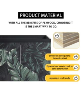 Wall-Mounted Bathroom Vanity with Ceramic Sink & Soft-Close Doors