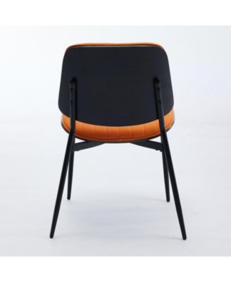 Streamdale Mid-Century Modern Faux Leather Dining Chairs (Set Of 2)