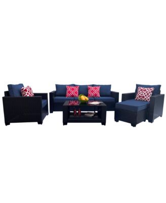 Streamdale 7-Piece Outdoor Rattan Sofa Set with Cushions
