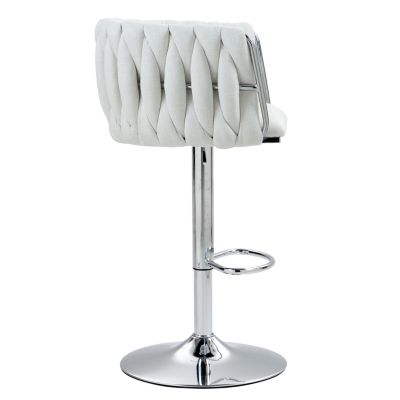 Streamdale 360 Swivel Bar Stools with Woven Cushions (Set of 2)