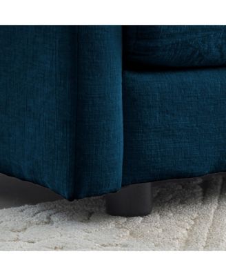 Mid-Century Modern 3-Seater Sofa with Pillows