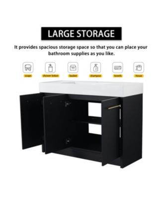 Streamdale 48" Freestanding Vanity with Resin Sink & Soft-Close Doors