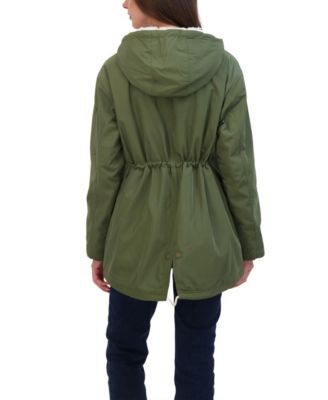 Juniors' Juniors' Flight Satin 3/4 Cozy Lined Hooded Jacket