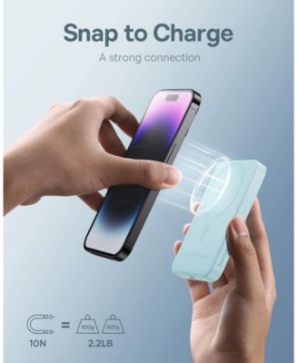 Wireless Portable Charger Magnetic Power Bank 5000mAh MagSafe Charger, Purple