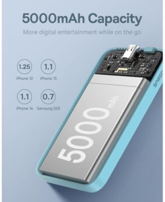 Wireless Portable Charger Magnetic Power Bank 5000mAh MagSafe Charger, Purple