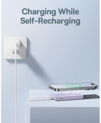 Wireless Portable Charger Magnetic Power Bank 5000mAh MagSafe Charger, Purple