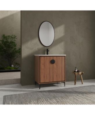 30" Bathroom Vanity Cabinet with Sink, Engineered Wood