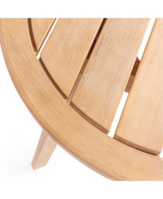 Aveiro 3-Piece Modern Bohemian Roped Corner Acacia Wood Conversation Outdoor Patio Set with Cushions