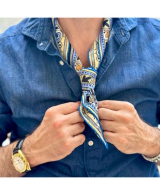 Capri - Hand Rolled Silk Neckerchief for Men