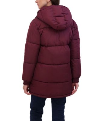 Juniors' Juniors' Hooded 3/4 Puffer Coat